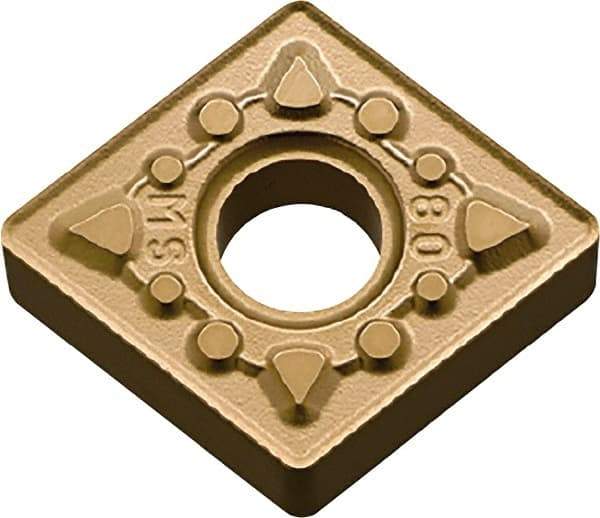 Kyocera - CNMG431 MS Grade CA6515 Carbide Turning Insert - TiCN/Al2O3/TiN Finish, 80° Diamond, 1/2" Inscr Circle, 3/16" Thick, 1/64" Corner Radius - Eagle Tool & Supply