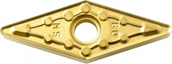 Kyocera - VNMG332 MS Grade CA6525 Carbide Turning Insert - TiCN/Al2O3/TiN Finish, 35° Diamond, 3/8" Inscr Circle, 3/16" Thick, 1/32" Corner Radius - Eagle Tool & Supply