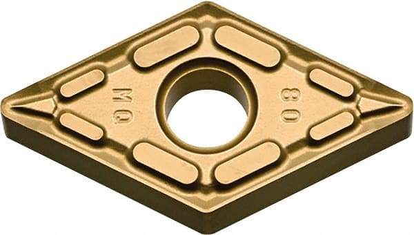 Kyocera - DNMG432 MQ Grade CA6515 Carbide Turning Insert - TiCN/Al2O3/TiN Finish, 55° Diamond, 1/2" Inscr Circle, 3/16" Thick, 1/32" Corner Radius - Eagle Tool & Supply