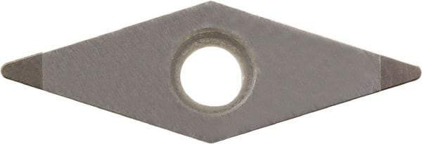 Kyocera - VBGW331 Grade KBN05M CBN Turning Insert - Megacoat Finish, 35° Diamond, 3/8" Inscr Circle, 3/16" Thick, 1/64" Corner Radius - Eagle Tool & Supply