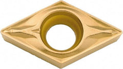 Kyocera - DCMX32.51 WP Grade CA525 Carbide Turning Insert - TiCN/Al2O3/TiN Finish, 55° Diamond, 3/8" Inscr Circle, 5/32" Thick, 1/64" Corner Radius - Eagle Tool & Supply
