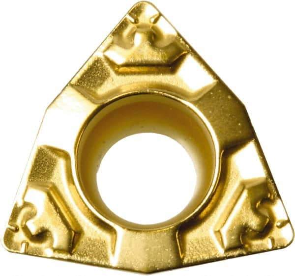 Kyocera - WPMT21.51 GP Grade PR930 Carbide Turning Insert - TiCN Finish, 80° Trigon, 1/4" Inscr Circle, 3/32" Thick, 1/64" Corner Radius - Eagle Tool & Supply