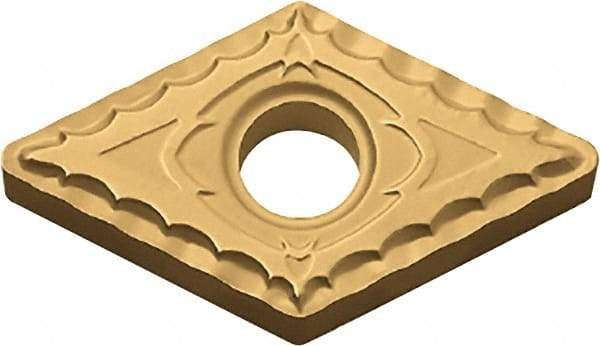 Kyocera - DNMG431 XQ Grade CA525 Carbide Turning Insert - TiCN/Al2O3/TiN Finish, 55° Diamond, 1/2" Inscr Circle, 3/16" Thick, 1/64" Corner Radius - Eagle Tool & Supply