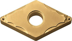 Kyocera - DNMG430.5 GP Grade PV720 Cermet Turning Insert - TiCN (Megacoat Nano) Finish, 55° Diamond, 1/2" Inscr Circle, 3/16" Thick, 0.008" Corner Radius - Eagle Tool & Supply