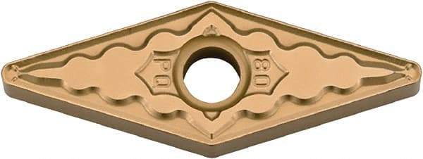 Kyocera - VNMG332 PQ Grade CA515 Carbide Turning Insert - TiCN/Al2O3/TiN Finish, 35° Diamond, 3/8" Inscr Circle, 3/16" Thick, 1/32" Corner Radius - Eagle Tool & Supply