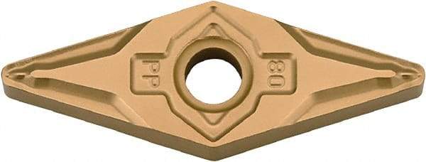 Kyocera - VNMG332 PP Grade CA515 Carbide Turning Insert - TiCN/Al2O3/TiN Finish, 35° Diamond, 3/8" Inscr Circle, 3/16" Thick, 1/32" Corner Radius - Eagle Tool & Supply