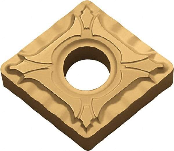 Kyocera - CNMG431 XP Grade CA525 Carbide Turning Insert - TiCN/Al2O3/TiN Finish, 80° Diamond, 1/2" Inscr Circle, 3/16" Thick, 1/64" Corner Radius - Eagle Tool & Supply