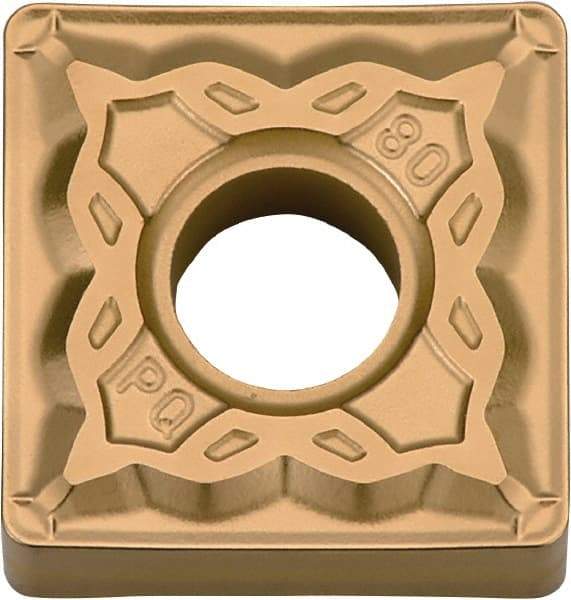 Kyocera - SNMG431 PQ Grade CA525 Carbide Turning Insert - TiCN/Al2O3/TiN Finish, 90° Square, 1/2" Inscr Circle, 3/16" Thick, 1/64" Corner Radius - Eagle Tool & Supply