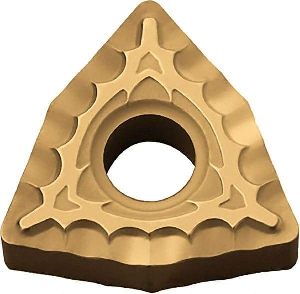 Kyocera - WNMG431 XQ Grade PV720 Cermet Turning Insert - TiCN (Megacoat Nano) Finish, 80° Trigon, 1/2" Inscr Circle, 3/16" Thick, 1/64" Corner Radius - Eagle Tool & Supply