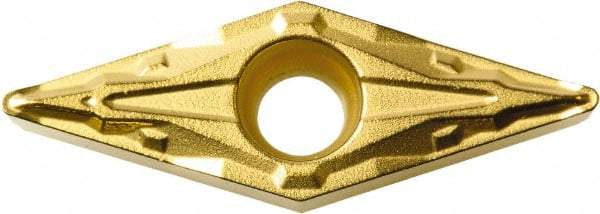 Kyocera - VCMT331 PP Grade CA530 Carbide Turning Insert - TiCN/Al2O3/TiN Finish, 35° Diamond, 3/8" Inscr Circle, 3/16" Thick, 1/64" Corner Radius - Eagle Tool & Supply