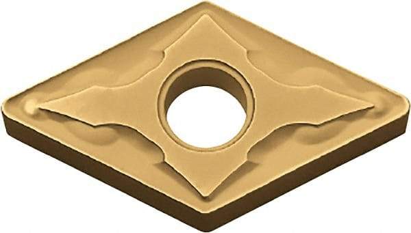Kyocera - DNMG332 GS Grade PV720 Cermet Turning Insert - TiCN (Megacoat Nano) Finish, 55° Diamond, 3/8" Inscr Circle, 3/16" Thick, 1/32" Corner Radius - Eagle Tool & Supply