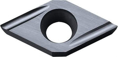 Kyocera - DCGT32.51 U Grade PV720 Cermet Turning Insert - TiCN (Megacoat Nano) Finish, 55° Diamond, 3/8" Inscr Circle, 5/32" Thick, 1/64" Corner Radius - Eagle Tool & Supply