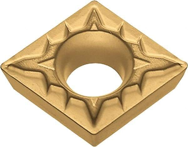 Kyocera - CPMT2.51.51 XP Grade CA530 Carbide Turning Insert - TiCN/Al2O3/TiN Finish, 80° Diamond, 5/16" Inscr Circle, 3/32" Thick, 1/64" Corner Radius - Eagle Tool & Supply