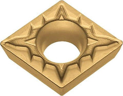 Kyocera - CPMT2.51.51 XP Grade PV720 Cermet Turning Insert - TiCN (Megacoat Nano) Finish, 80° Diamond, 5/16" Inscr Circle, 3/32" Thick, 1/64" Corner Radius - Eagle Tool & Supply