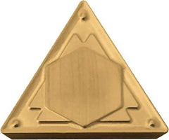 Kyocera - TPMR221 HQ Grade CA530 Carbide Turning Insert - TiCN/Al2O3/TiN Finish, 60° Triangle, 1/4" Inscr Circle, 1/8" Thick, 1/64" Corner Radius - Eagle Tool & Supply