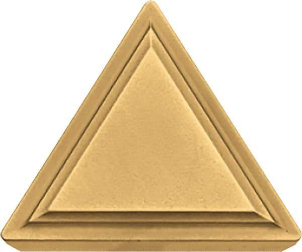 Kyocera - TPMR321 Grade TN60 Cermet Turning Insert - Uncoated, 60° Triangle, 3/8" Inscr Circle, 1/8" Thick, 1/64" Corner Radius - Eagle Tool & Supply