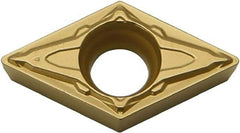 Kyocera - DCMT21.51 PP Grade CA515 Carbide Turning Insert - TiCN/Al2O3/TiN Finish, 55° Diamond, 1/4" Inscr Circle, 3/32" Thick, 1/64" Corner Radius - Eagle Tool & Supply