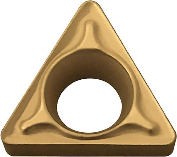 Kyocera - TBMT1.210.5 DP Grade CA530 Carbide Turning Insert - TiCN/Al2O3/TiN Finish, 60° Triangle, 5/32" Inscr Circle, 1/16" Thick, 0.001" Corner Radius - Eagle Tool & Supply