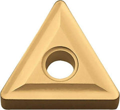 Kyocera - TNMG432 Grade CA525 Carbide Turning Insert - TiCN/Al2O3/TiN Finish, 60° Triangle, 1/2" Inscr Circle, 3/16" Thick, 1/32" Corner Radius - Eagle Tool & Supply