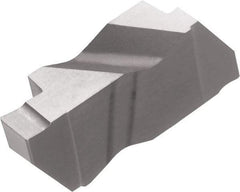 Kyocera - 3062KCGDP Grade TC40, 1/16" Cutting Width Cermet Grooving Insert - 1/8" Max Depth of Cut, Left Hand, 0.008" Corner Radius, TiC/TiN Finish - Eagle Tool & Supply