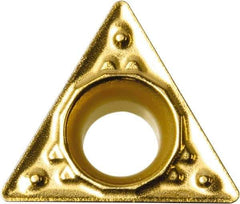 Kyocera - TPMT221 HQ Grade CA510 Carbide Turning Insert - TiCN/Al2O3/TiN Finish, 60° Triangle, 1/4" Inscr Circle, 1/8" Thick, 1/64" Corner Radius - Eagle Tool & Supply