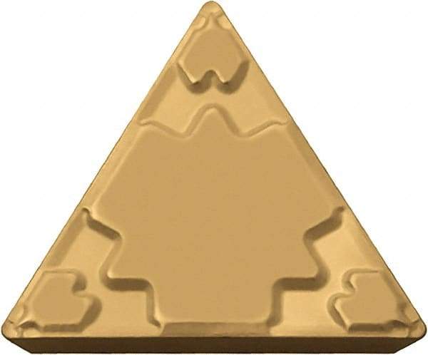 Kyocera - TPMR321 GP Grade CA525 Carbide Turning Insert - TiCN/Al2O3/TiN Finish, 60° Triangle, 3/8" Inscr Circle, 1/8" Thick, 1/64" Corner Radius - Eagle Tool & Supply