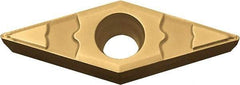 Kyocera - VBMT221 GP Grade CA510 Carbide Turning Insert - TiCN/Al2O3/TiN Finish, 35° Diamond, 1/4" Inscr Circle, 1/8" Thick, 1/64" Corner Radius - Eagle Tool & Supply