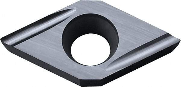 Kyocera - DCET32.50.2 USF Grade TN60 Cermet Turning Insert - Uncoated, 55° Diamond, 3/8" Inscr Circle, 5/32" Thick, 0.004" Corner Radius - Eagle Tool & Supply