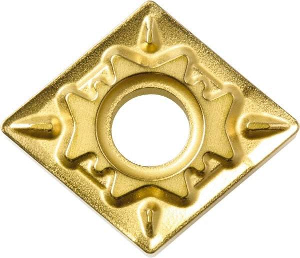 Kyocera - CNMG432 HQ Grade PV720 Cermet Turning Insert - TiCN (Megacoat Nano) Finish, 80° Diamond, 1/2" Inscr Circle, 3/16" Thick, 1/32" Corner Radius - Eagle Tool & Supply