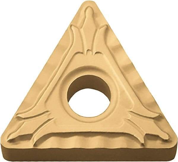 Kyocera - TNMG331 XP Grade PV720 Cermet Turning Insert - TiCN (Megacoat Nano) Finish, 60° Triangle, 3/8" Inscr Circle, 3/16" Thick, 1/64" Corner Radius - Eagle Tool & Supply