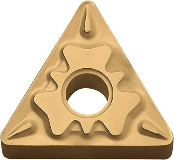 Kyocera - TNMG332 HQ Grade CA525 Carbide Turning Insert - TiCN/Al2O3/TiN Finish, 60° Triangle, 3/8" Inscr Circle, 3/16" Thick, 1/32" Corner Radius - Eagle Tool & Supply