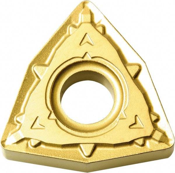 Kyocera - WNMG431 WP Grade PV720 Cermet Turning Insert - TiCN (Megacoat Nano) Finish, 80° Trigon, 1/2" Inscr Circle, 3/16" Thick, 1/64" Corner Radius - Eagle Tool & Supply