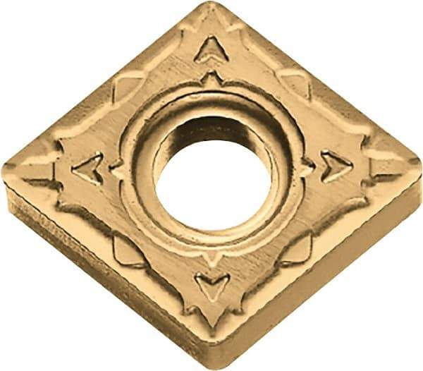 Kyocera - CNMG432 WP Grade PV720 Cermet Turning Insert - TiCN (Megacoat Nano) Finish, 80° Diamond, 1/2" Inscr Circle, 3/16" Thick, 1/32" Corner Radius - Eagle Tool & Supply