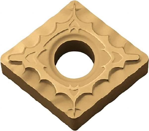 Kyocera - CNMG431 XQ Grade PV720 Cermet Turning Insert - TiCN (Megacoat Nano) Finish, 80° Diamond, 1/2" Inscr Circle, 3/16" Thick, 1/64" Corner Radius - Eagle Tool & Supply