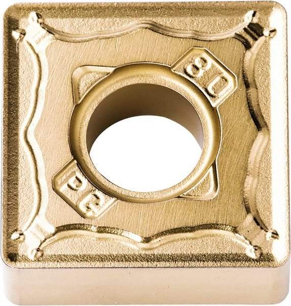 Kyocera - SNMG432 PG Grade CA510 Carbide Turning Insert - TiCN/Al2O3/TiN Finish, 90° Square, 1/2" Inscr Circle, 3/16" Thick, 1/32" Corner Radius - Eagle Tool & Supply