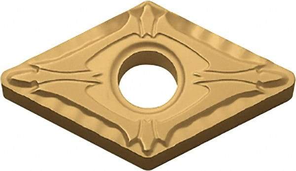 Kyocera - DNMG431 XP Grade PV720 Cermet Turning Insert - TiCN (Megacoat Nano) Finish, 55° Diamond, 1/2" Inscr Circle, 3/16" Thick, 1/64" Corner Radius - Eagle Tool & Supply