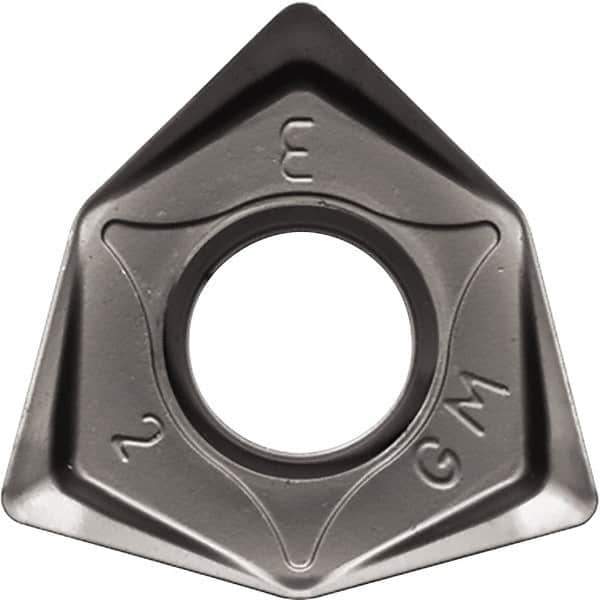 Kyocera - WNMU080608 GM Grade PR1535 Carbide Milling Insert - Megacoat Nano Finish, 6.65mm Thick, 0.8mm Corner Radius - Eagle Tool & Supply