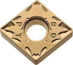 Kyocera - CNMG432 PT Grade CA525 Carbide Turning Insert - TiCN/Al2O3/TiN Finish, 80° Diamond, 1/2" Inscr Circle, 3/16" Thick, 1/32" Corner Radius - Eagle Tool & Supply