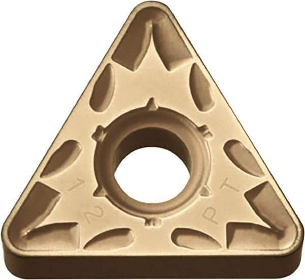 Kyocera - TNMG333 PT Grade CA525 Carbide Turning Insert - TiCN/Al2O3/TiN Finish, 60° Triangle, 3/8" Inscr Circle, 3/16" Thick, 3/64" Corner Radius - Eagle Tool & Supply
