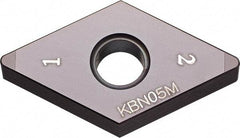 Kyocera - DNGA431 Grade KBN05M CBN Turning Insert - Megacoat Finish, 55° Diamond, 1/2" Inscr Circle, 3/16" Thick, 1/64" Corner Radius - Eagle Tool & Supply