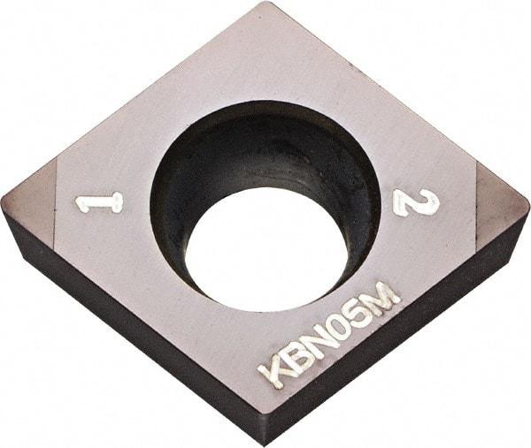 Kyocera - CCMW21.51 Grade KBN05M CBN Turning Insert - Megacoat Finish, 80° Diamond, 1/4" Inscr Circle, 3/32" Thick, 1/64" Corner Radius - Eagle Tool & Supply