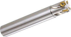 Kyocera - 25mm Cut Diam, 6mm Max Depth of Cut, 25mm Shank Diam, 120mm OAL, Indexable Square Shoulder End Mill - BDMT 0703 Inserts, Cylindrical Shank, 90° Lead Angle, Through Coolant - Eagle Tool & Supply