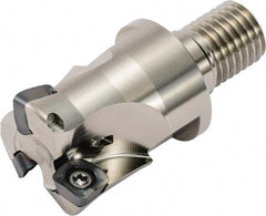 Kyocera - 25mm Cut Diam, 1.5mm Max Depth, M12 Modular Connection Indexable High-Feed End Mill - Screw Holding Method, SOMT 100420ER-.. Insert, MFH Toolholder, Through Coolant - Eagle Tool & Supply
