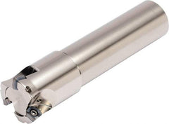 Kyocera - 31.75mm Cut Diam, 1.4986mm Max Depth, 1-1/4" Shank Diam, Weldon Shank Indexable High-Feed End Mill - Screw Holding Method, SOMT 100420ER-.. Insert, MFH Toolholder, Through Coolant - Eagle Tool & Supply