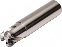 Kyocera - 25mm Cutting Diam, 25mm Shank Diam, 5mm Max Depth of Cut, Straight Shank Indexable Copy End Mill - 2 Inserts, RPGT 10, RPMT 10 Insert, MRX Toolholder - Eagle Tool & Supply
