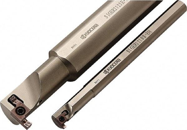 Kyocera - Sige, Internal, Left Hand, 2.2mm Max Depth of Cut, 0.039 to 0.197" Groove Width, Indexable Grooving Tool Holder - Multiple Insert Compatibility, 9mm Shank Width, 125mm OAL, Through Coolant - Eagle Tool & Supply