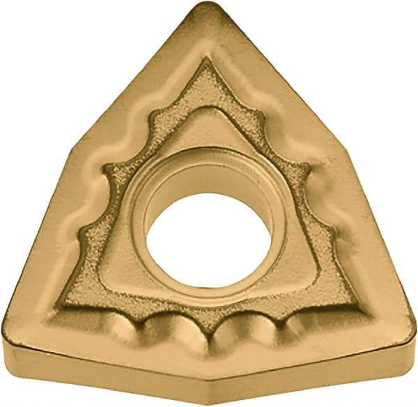 Kyocera - WNMG432 TK Grade CA6525 Carbide Turning Insert - TiCN/Al2O3/TiN Finish, 80° Trigon, 1/2" Inscr Circle, 3/16" Thick, 1/32" Corner Radius - Eagle Tool & Supply