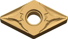 Kyocera - DNMG432 GT Grade CA525 Carbide Turning Insert - TiCN/Al2O3/TiN Finish, 55° Diamond, 1/2" Inscr Circle, 3/16" Thick, 1/32" Corner Radius - Eagle Tool & Supply