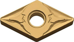 Kyocera - DNMG442 GT Grade CA515 Carbide Turning Insert - TiCN/Al2O3/TiN Finish, 55° Diamond, 1/2" Inscr Circle, 1/4" Thick, 1/32" Corner Radius - Eagle Tool & Supply