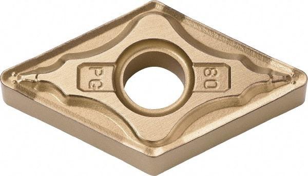Kyocera - DNMG432 PG Grade CA515 Carbide Turning Insert - TiCN/Al2O3/TiN Finish, 55° Diamond, 1/2" Inscr Circle, 3/16" Thick, 1/32" Corner Radius - Eagle Tool & Supply